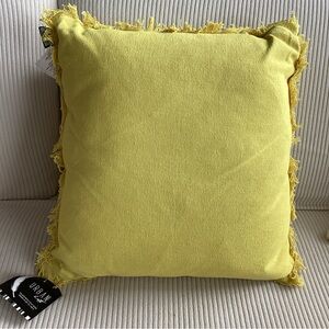Urban Loft by Westex Ombre Fringe Yellow Feather Filled Decorative Throw Pillow